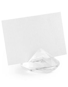 10 stk KLARE Diamant Bordkortholdere 4 cm