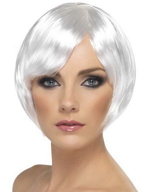 Bob Haircut Parykk - Hvit