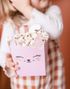 3 stk Lys Rosa Katte Snack/Popcornbeger med Gullfolierte Detaljer 10x14 - Kitty Party