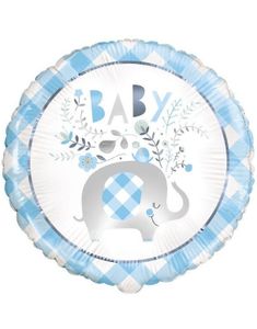 Baby Blue Elephant Folieballong 46 cm