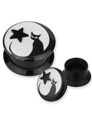 Night Kitten - Svart Piercing Plugg