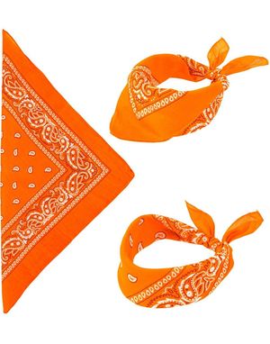 Orange Paisley Bandana