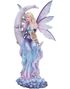 Selene - Stor Vakker Blå & Lilla Fairy Figur 34 cm