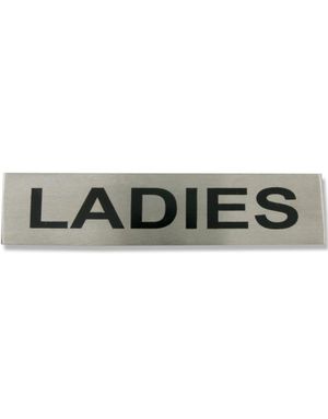 Ladies - 16x3 cm Rustfritt Metallskilt