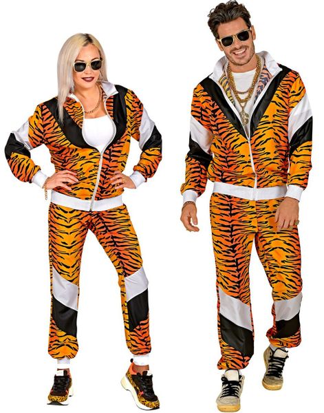 80-talls Grilldress med Tigermotiv til Voksen