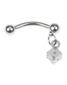 Hanging Dice - 1,2 x 9 mm Øyenbrynspiercing