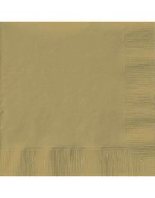 50 stk Gullfargede Servietter 33x33 cm