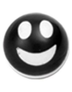 Happy Face - Svart Akrylkule