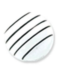 Black Stripes - Hvit Akrylkule