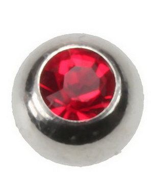 Big Red Stone - 8 mm Stålkule til 1,6 mm Stang - NB! Sidehull