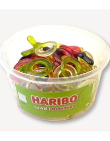 60 stk Haribo Giant Dummies - Boks med Store Vingummismokker 816 gram