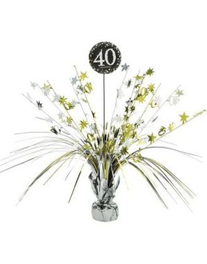 40 år - Glitrende Feiring Borddekorasjon 45.7 cm