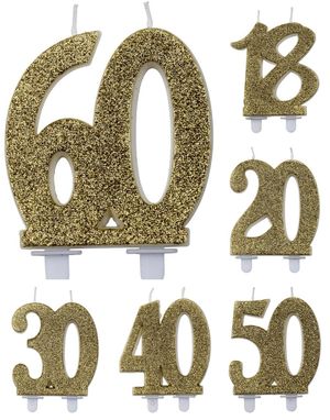 Glitrende Bursdagslys - 10 cm