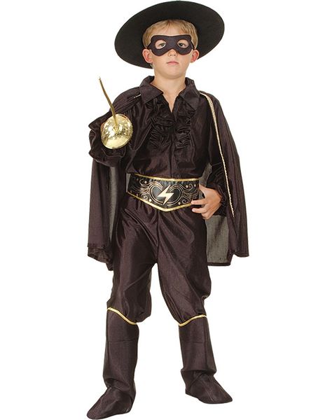Junior El Zorro Inspirert Barnekostyme