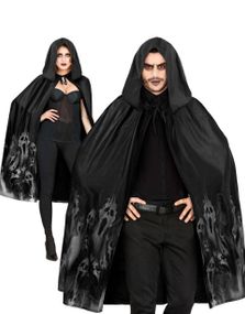 Kostymekappe med Spøkelsemotiv til Voksen 120 cm