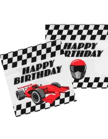 20 stk Happy Birthday Racingbil Servietter 3-Lags 33x33 cm