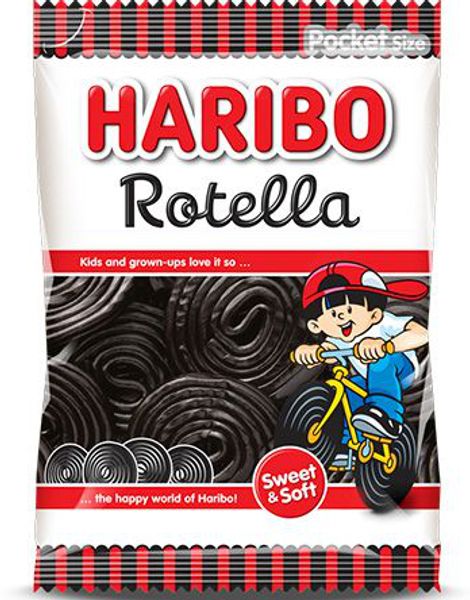 Haribo Rotella Lakrisruller 80 gram
