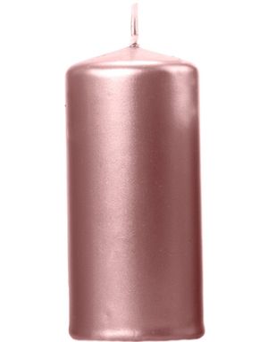 6 stk Metallisk Rose Gullfarget Kubbelys 12x6 cm