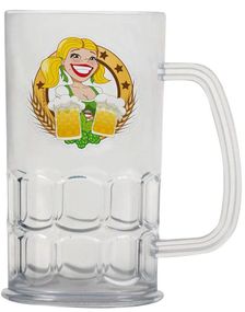 Gjennomsiktig Oktoberfest Ølglass i Plast 14 cm