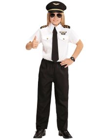 B-VARE! Pilotkostyme til Barn med Hatt - Strl 5-7 ÅR