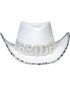 Glamorøs Bride Cowboyhatt med Perler og Paljetter