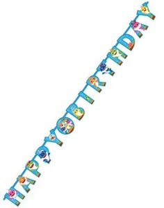 Happy Birthday Banner 180 cm - Baby Shark