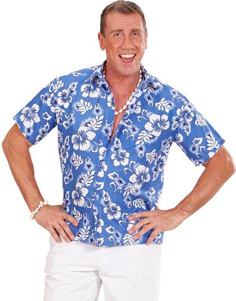 Aloha Blå Hawaii Skjorte