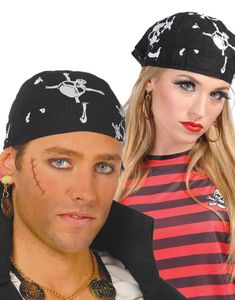 Pirat Bandana med Hodeskaller og Passform til Hode