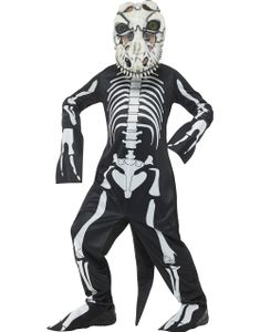 T-Rex Skjelett Barnekostyme med Maske