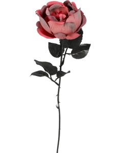 Rød og Svart Rose - 44 cm