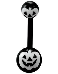 Pumpkin Svart og Hvit Navlepiercing