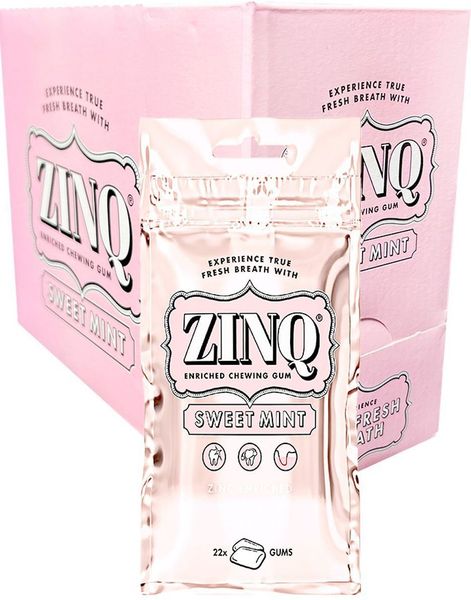 15 stk Zinq Tyggegummi med Sweet Mintsmak - Hel Eske 472 gram