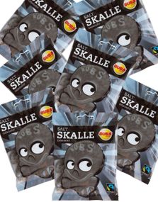 16 Poser Skalle Vingummi med Salt Lakrissmak - Hel Eske