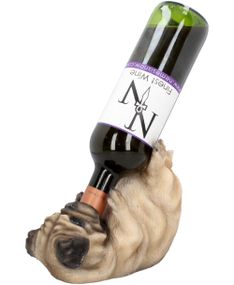 Beige Mups Hund Vinholder 22 cm