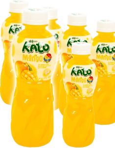 6 stk Kato Fruit Juice Nata De Coco Mango - Juice med Mangosmak og Kokosgelebiter - Hel Pakke 6x320 ml (Thailand)
