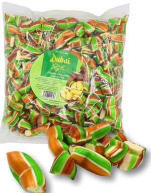 1 kg Dubai Style Rock Bag - Sukkertøy med Pistasj og Sjokoladesmak