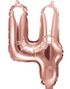JUMBO Rose Gullfarget Tallballonger 0-9 - 86 cm