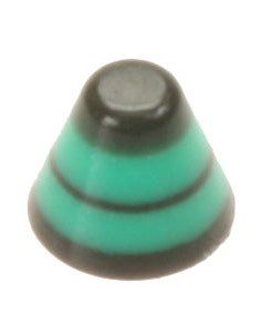 DualRing Spike Grønn - 3 mm Akrylkule til 1,2 mm stang