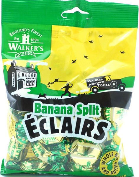 Walkers Banana Split Eclairs Toffee 150 gram