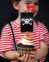 6 stk Pirat Cupcake / Muffinsformer med Dekorasjonspinner