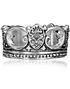 Royal King Crown - Sølvfarget Stålring