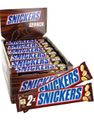 24 stk Dobbel Snickers Bar - Melkesjokoladebar med Nougat, Nøtter og Karamell 1,8 kg