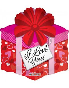 I Love You - Gaveformet Folieballong 46 cm
