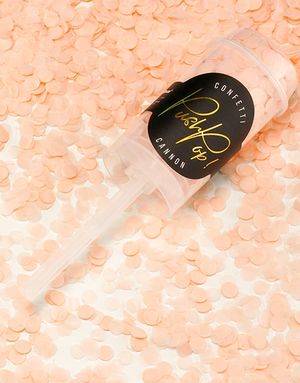 Ferskenfarget Push Pop Konfettikanon 17 cm