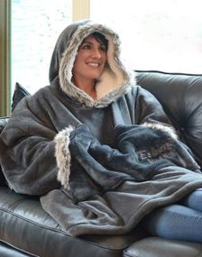 Snug Rug Eskimo Sherpa Fleece Hoodie i Rosa