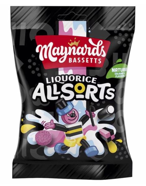 110 gram Maynards Bassetts Liquorice Allsorts / Engelsk Lakris Konfekt
