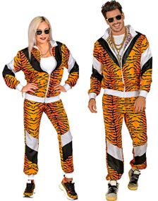 80-talls Grilldress med Tigermotiv til Voksen