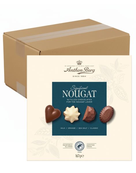 DATOVARE - 10 stk Anthon Berg Significant Nougat - Esker med Forskjellig Nougatsjokolade - Hel Eske 1,67 kg