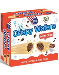 American Bakery Crispy Wafers Cocoa Cream - Kjeksstenger med Kakaokrem 180 g