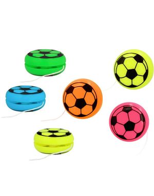 6 stk Flerfarget Jojo med Fotball Motiv